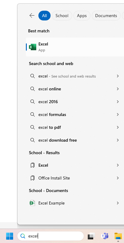 Search Bar in Windows 11